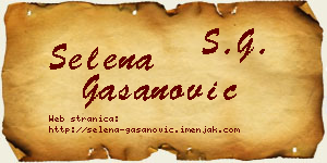 Selena Gašanović vizit kartica